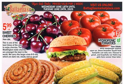 Battaglia's Marketplace Flyer June 18 to 24 Battaglia's Marketplace Flyer June 18 to 24