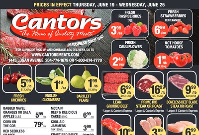Cantor's Meats Flyer June 19 to 25
