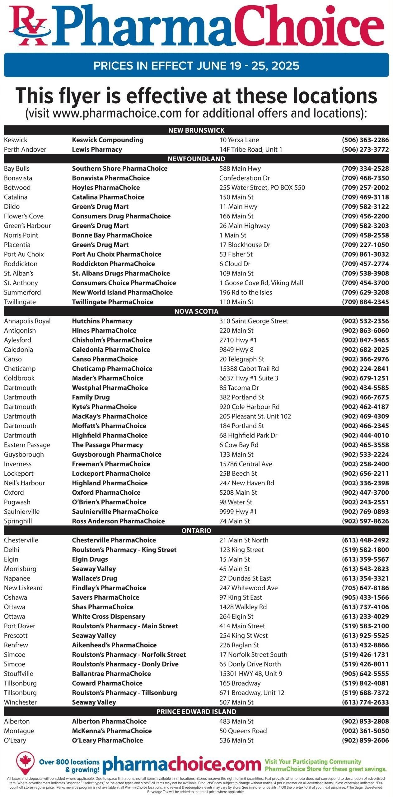 PharmaChoice (ON & Atlantic) Flyer June 19 to 25