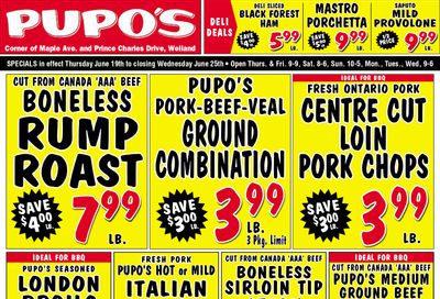 Pupo's Food Market Flyer June 19 to 25