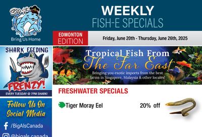 Big Al's (Edmonton) Weekly Specials June 20 to 26