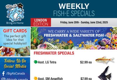 Big Al's (London) Weekly Specials June 20 to 26