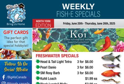 Big Al's (North York) Weekly Specials June 20 to 26