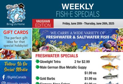Big Al's (Vaughan) Weekly Specials June 20 to 26