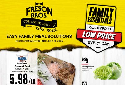 Freson Bros. Family Essentials Flyer June 27 to July 31