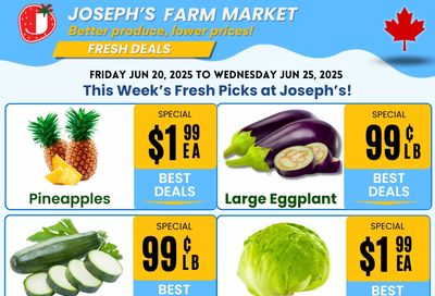 Joseph's Farm Market Flyer June 20 to 25