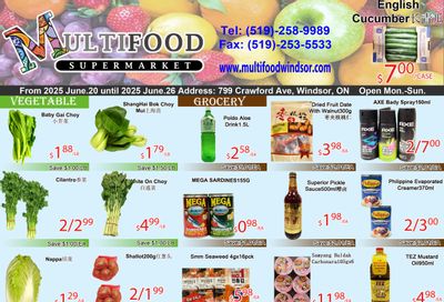 MultiFood Supermarket Flyer June 20 to 26