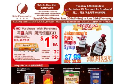 United Supermarket (Oakville) Flyer June 20 to 26