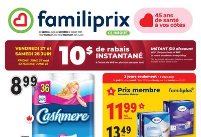 Familiprix Clinique Flyer June 26 to July 2