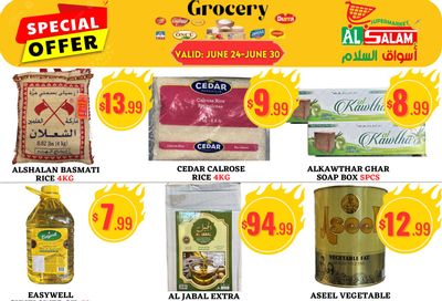 Al-Salam Supermarket Flyer June 24 to 30 Al-Salam Supermarket Flyer June 24 to 30