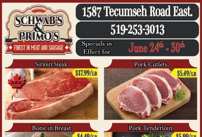 Schwab's & Primo's Flyer June 24 to 30