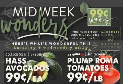 The Root Cellar Mid-Week Flyer June 24 to 25