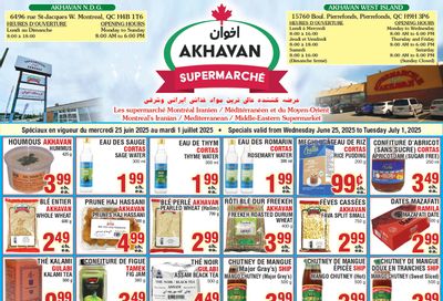 Akhavan Supermarche Flyer June 25 to July 1 Akhavan Supermarche Flyer June 25 to July 1
