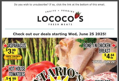 Lococo's Flyer June 25 to 29