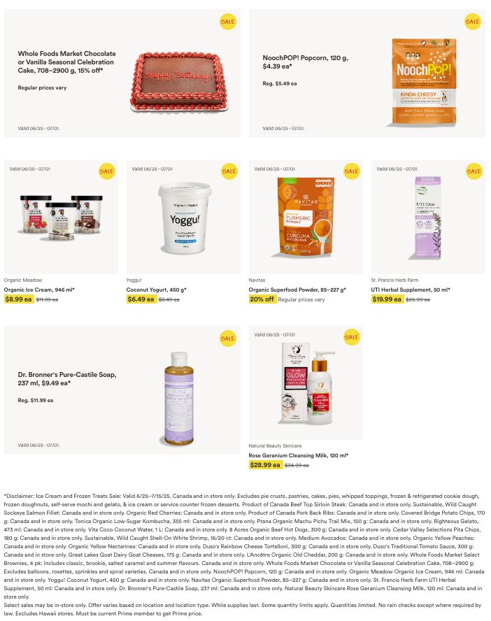 Whole Foods Market (ON) Flyer June 25 to July 1