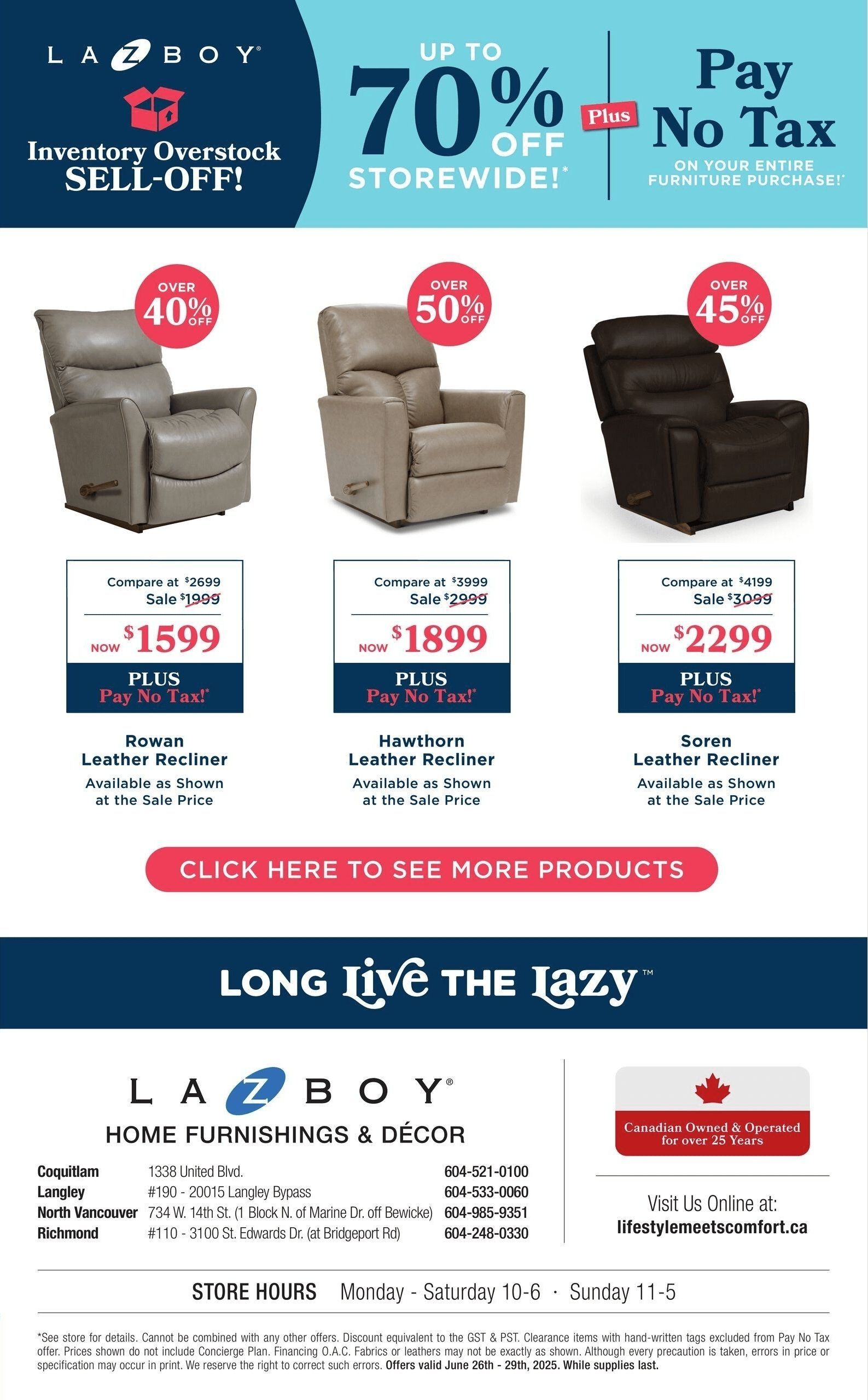 La-Z-Boy (Greater Vancouver) Flyer June 25 to 30
