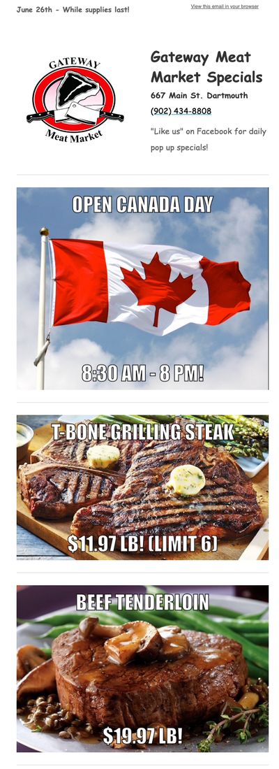 Gateway Meat Market Flyer June 26 to July 2