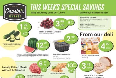 Cousin's Market Flyer June 26 to July 1 Cousin's Market Flyer June 26 to July 1