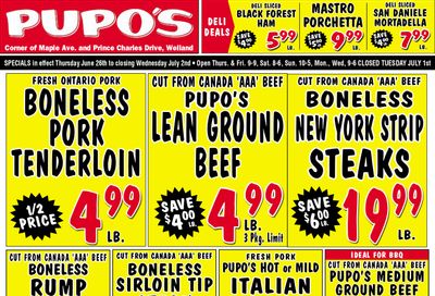 Pupo's Food Market Flyer June 26 to July 2