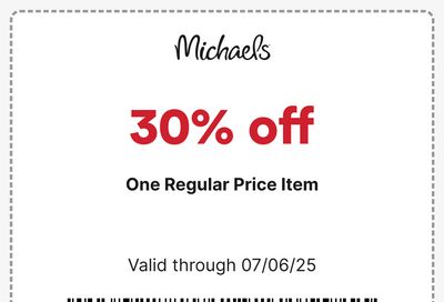 Michael's Coupon June 27 to July 6 Michael's Coupon June 27 to July 6