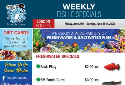 Big Al's (London) Weekly Specials June 27 to July 3