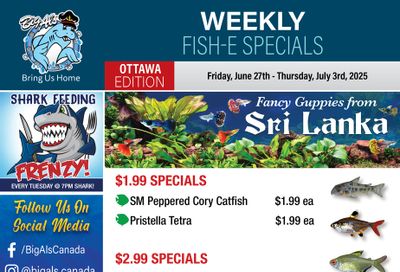 Big Al's (Ottawa) Weekly Specials June 27 to July 3