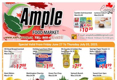 Ample Food Market (Brampton) Flyer June 27 to July 3
