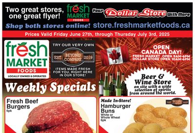 Fresh Market Foods Flyer June 27 to July 3