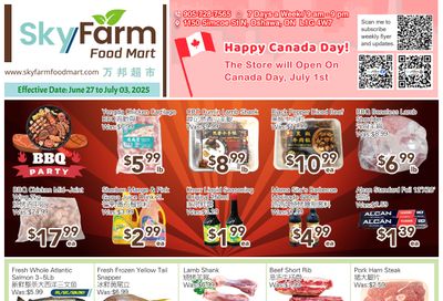 SkyFarm Food Mart Flyer June 27 to July 3