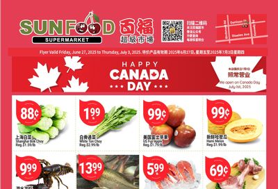 Sunfood Supermarket Flyer June 27 to July 3 Sunfood Supermarket Flyer June 27 to July 3