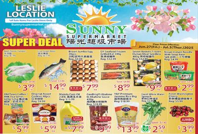 Sunny Supermarket (Leslie) Flyer June 27 to July 3