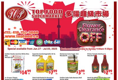 Top Food Supermarket Flyer June 27 to July 3 Top Food Supermarket Flyer June 27 to July 3