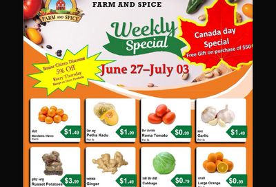 Farm And Spice Grocers Flyer June 27 to July 3 Farm And Spice Grocers Flyer June 27 to July 3
