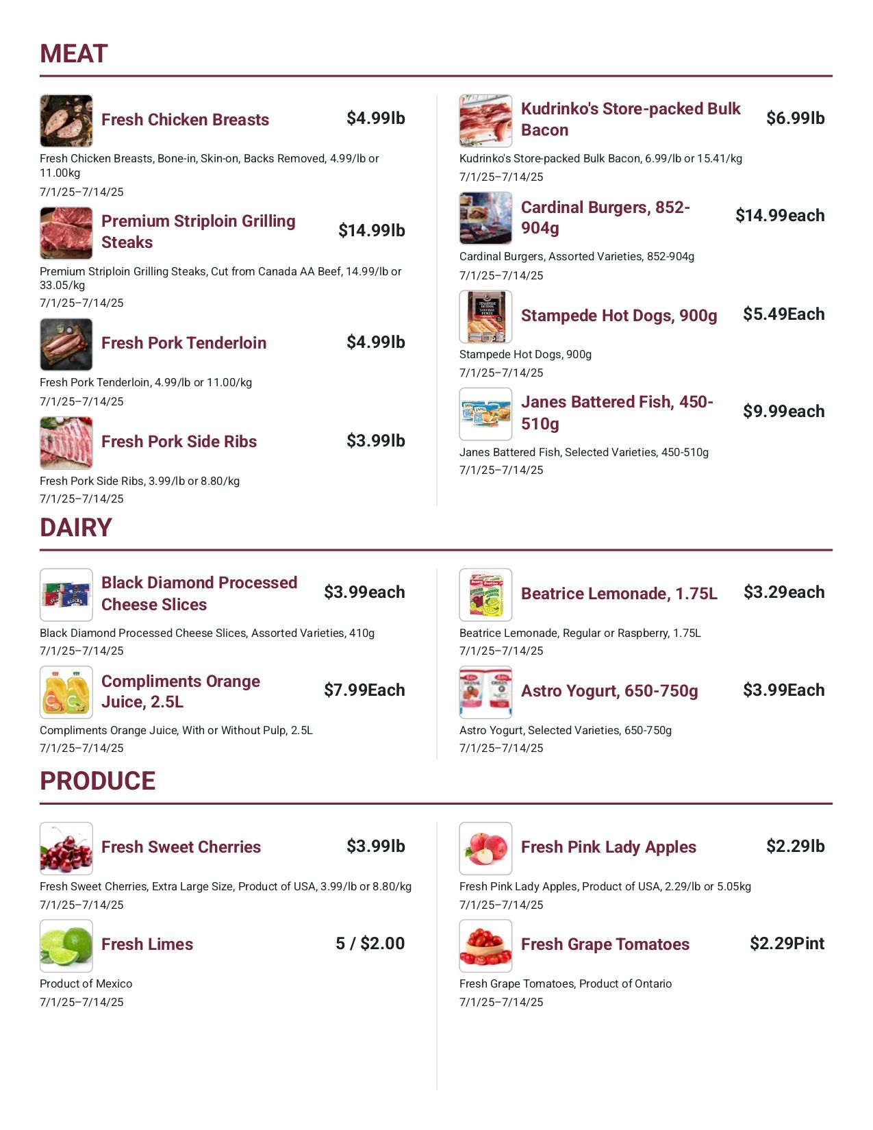 Kudrinko's Flyer July 1 to 14