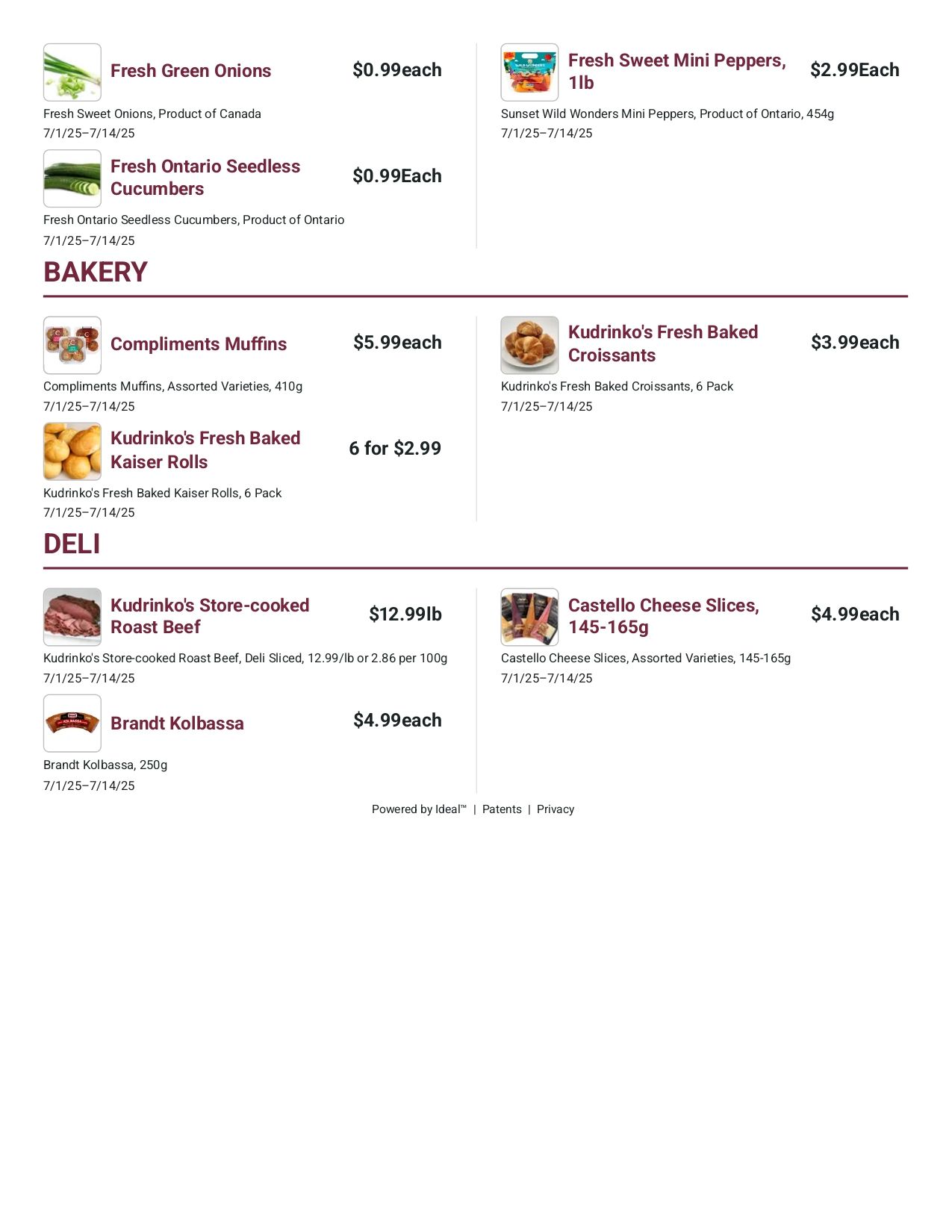 Kudrinko's Flyer July 1 to 14