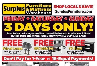 Surplus Furniture & Mattress Warehouse (S. ON) Flyer June 30 to July 6