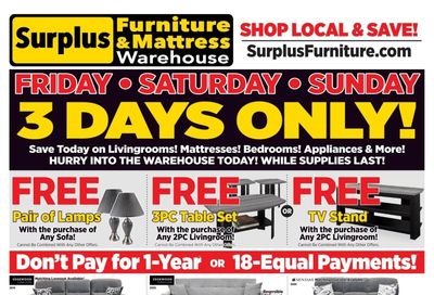 Surplus Furniture & Mattress Warehouse (Sydney) Flyer June 30 to July 6