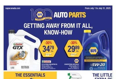 NAPA Auto Parts Flyer July 1 to 31 NAPA Auto Parts Flyer July 1 to 31