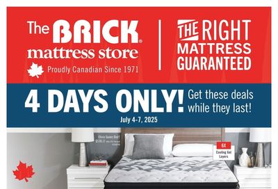 The Brick Mattress Store Flyer July 2 to 16