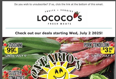 Lococo's Flyer July 2 to 10