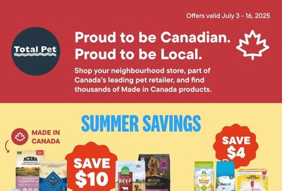 Total Pet Flyer July 3 to 16