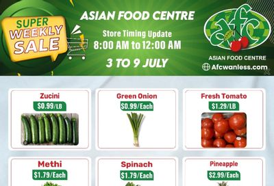 Asian Food Centre (Wanless Dr.) Flyer July 3 to 9