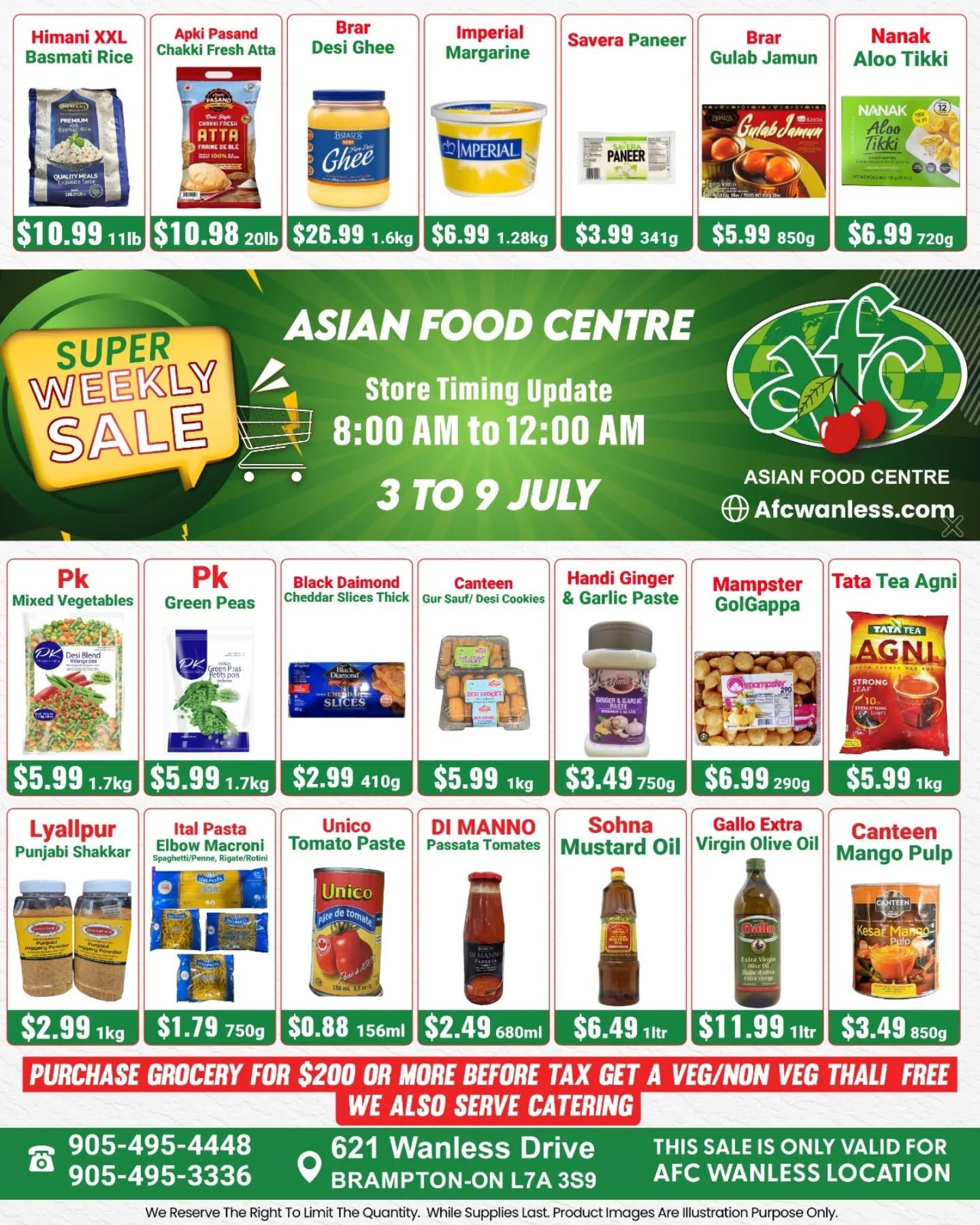Asian Food Centre (Wanless Dr.) Flyer July 3 to 9