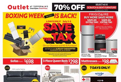 Tepperman's Outlet Flyer July 3 to 9