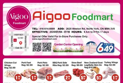 Aigoo Foodmart Flyer July 4 to 10 Aigoo Foodmart Flyer July 4 to 10