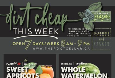 The Root Cellar Flyer July 3 to 9