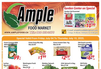 Ample Food Market (Brampton) Flyer July 4 to 10 Ample Food Market (Brampton) Flyer July 4 to 10