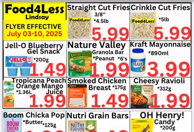 Food 4 Less (Lindsay) Flyer July 3 to 10