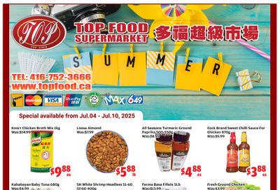 Top Food Supermarket Flyer June July 4 to 10