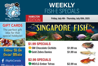 Big Al's (Hamilton) Weekly Specials July 4 to 10